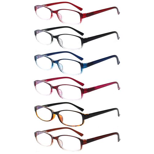 Kerecsen 6 Pack Reading Glasses for Women Men Blue Light Blocking With Spring Hinge computer readers for Ladies Eyeglasses (6 Pack Mix Color, 2.50, multiplier_x)