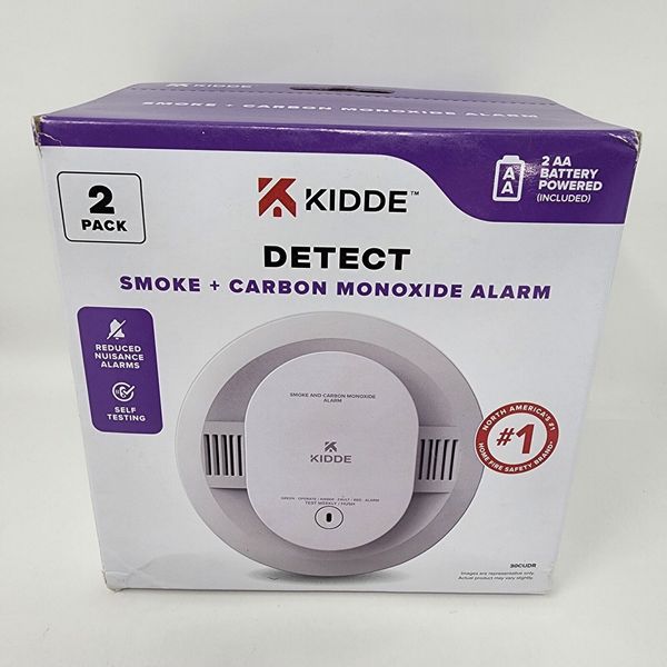 Kidde Detect Smoke & Carbon Monoxide Detector Battery Powered 30CUDR (2 Pack)