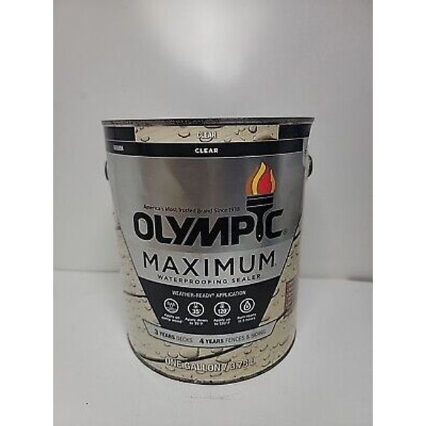 Olympic Maximum Waterproofing Sealant, Exterior, Clear, 1-Gallon READ