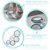 Argon Tableware 4 Piece Measuring Cup Set - Blue - Stackable Kitchen Gadget Utensils Enamel Measuring Cups for Baking & Cooking Ingredient Measurements