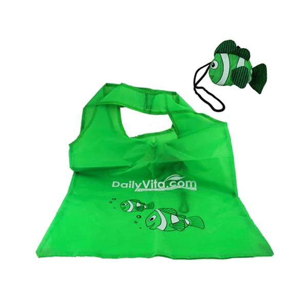 Cute Little Fish Fold up Reusable Shop Tote Grocery Bag