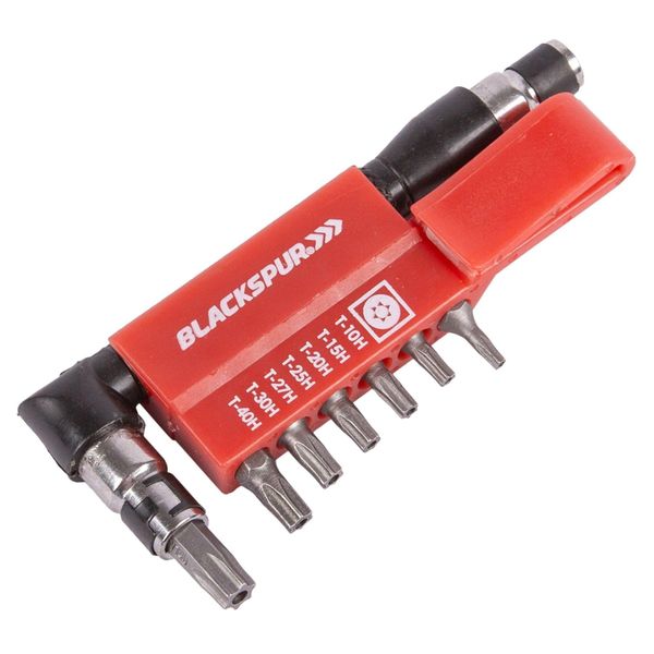 Blackspur - 9pc Carbon Steel Offset Tamper-Proof Screwdriver Bit Set