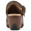 WHITE MOUNTAIN Women's Viewable Heeled Clog, Brown/Pull Up, 7 W