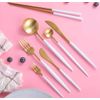 Cesa Beams Nordic Cutlery Set 4 Basic Set (White Gold)