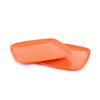 Mintra Home Reusable Plastic Plates (Orange, Square Serving Plate 2pk (14in))
