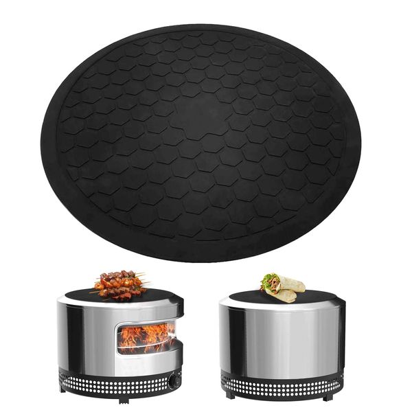 18.9" Oven Mat for Solo Stove Pi Prime Pizza Oven,Reusable Waterproof Sillicone Mat,Anti-Slip and Heat-Resistant Oven Mat for Solo Stove Outdoor Pizza Oven