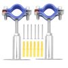 ZUDKSUY 2 Pack 1 Inch Wall Mount Ceiling Mount Pipe Support Clamp, Adjustable Stainless Steel Split Ring Hanger, Pipe Bracket Holder for Pipe Support Pipe Fixing Pole Support