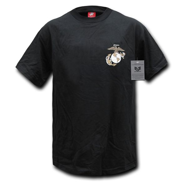 Rapiddominance Marines Basic Military Tee, Black, Large