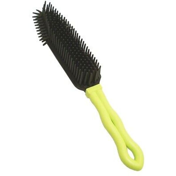 Rubber Bristle Upholstery Cleaning Brush - Great For Pet Hair (GREEN)