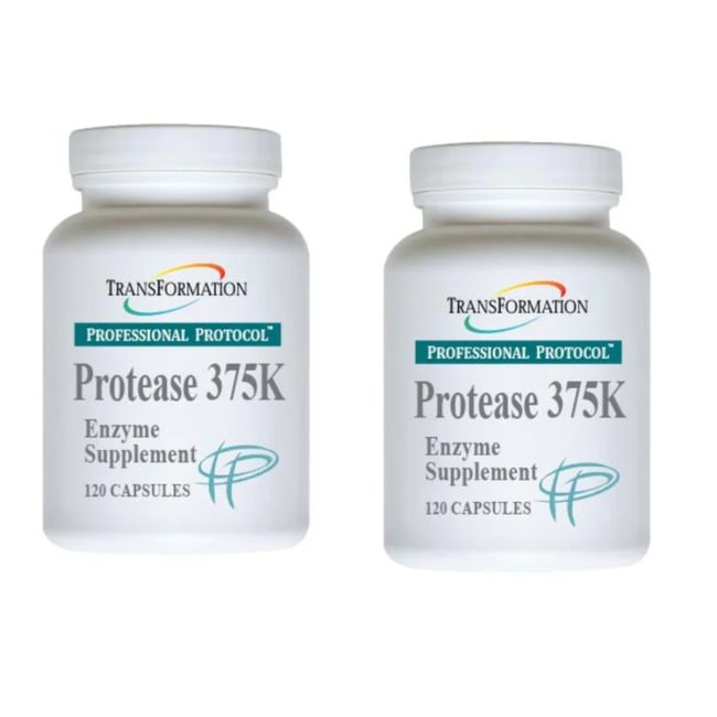 Transformation Enzymes Protease 375K Proteolytic Enzymes 120 Capsules 2 PACK New