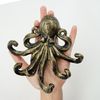 HERNGEE Med-Style Octopus Key Hooks Antique Bronze Cast Iron Decorative Wall Hook