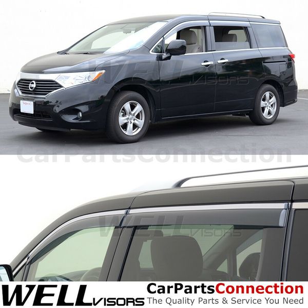 WellVisors Window Visors For 2011-2017 Nissan Quest Deflectors Deflectors