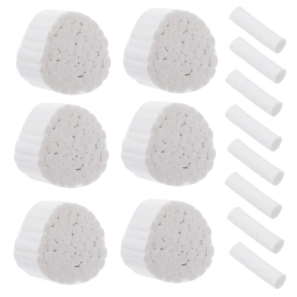 iplusmile 1000pcs Dental Cotton Rolls Dental Gauze Rolls Rolled Cotton Ball High Absorbent Cotton Roll Nosebleed Kit Accessories for Adults Kids Dental Supplies 1.2X3.8cm