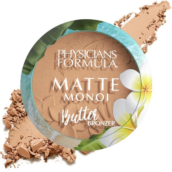 Physicians Formula, Matte Monoi Butter Bronzer, Long-lasting Bronzer Powder with Monoi Butter, Murumuru Butter, Cupuaçu Butter, Tucuma Butter, Essential Fatty Acids - Pro-vitamins, Matte Light Bronzer