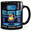 Moonworks® Coffee Mug Squeaky Duckling Rubber Duck Debugging Hacker Duck Gift Programmer Computer Scientist Black Standard