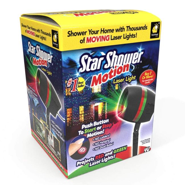 Star Shower Motion Laser Light by BulbHead Indoor Outdoor Laser Light