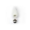 Plastic portafilter Handle, M10 + Chrome Plug, White