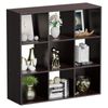 9 Cube 3 Shelves Closet Organizer Storage Shelves W/5 Removable Back Panel Brown