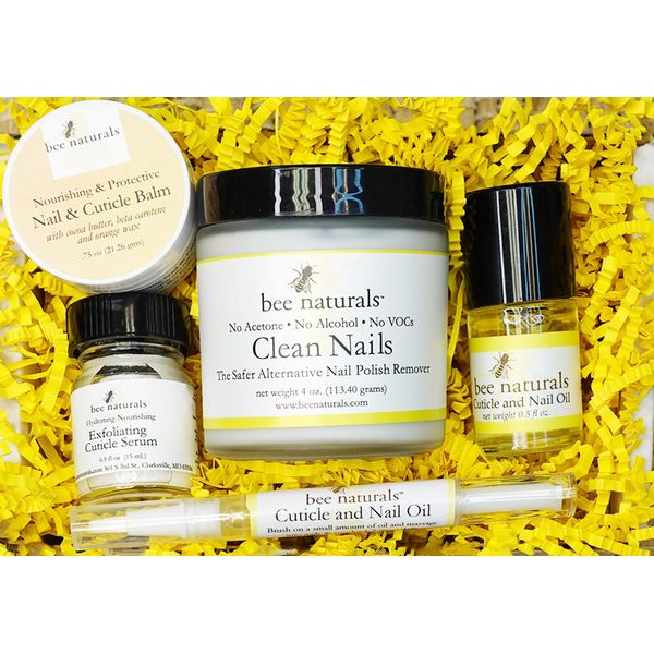 Natural Nail Care Kit - Natural & Non-Toxic Nail and Cuticle Care Set with Vitamin E - Softens & Protects - Ideal Gift for Repairing Cuticles and Nails Bee Naturals.