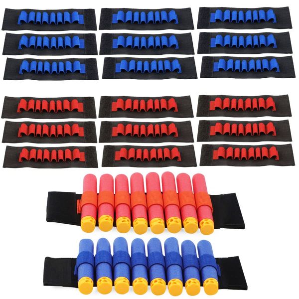 Compatible with Nerf Guns Darts - 20 PCS Party Supplies Toy Gun Accessories Wrist Ammo Holders EVA Soft Bullets Gun Wrist Belt Band Strap Compatible with Nerf N-strike Elite Series Blasters (No Darts)