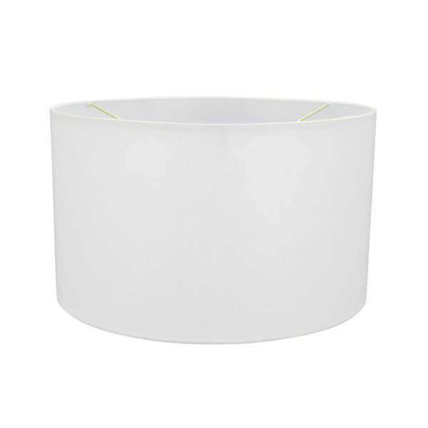 Aspen Creative 58326 Transitional Drum (Cylinder) Shape UNO Construction Lamp Shade in Off White, 17" Wide (17" x 17" x 10")