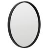 2PCS Round Wall Mirror 18" Circle Bathroom Vanity Mirror with Metal Frame Black