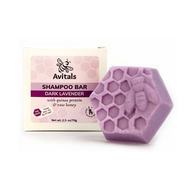 Lavender & Patchouli Shampoo Bar with Quinoa Protein & Raw Honey