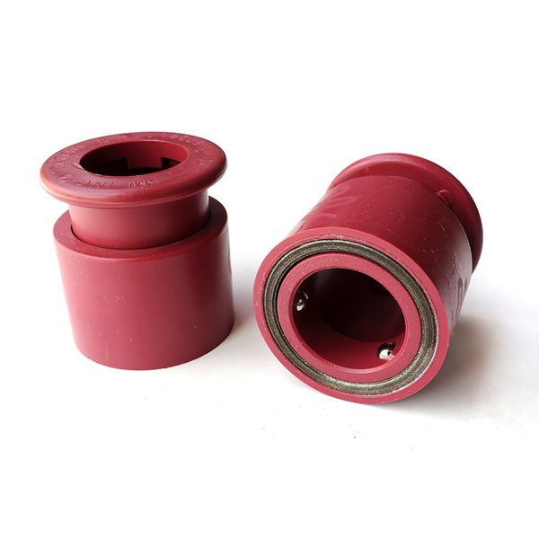 Ader Quicklee Collars for 1" Diameter Bar, PVC (1" Red Pair)