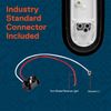 2pc Submersible 6" Oval White LED Boat Trailer Tail Light w/ Grommet & Plug DOT