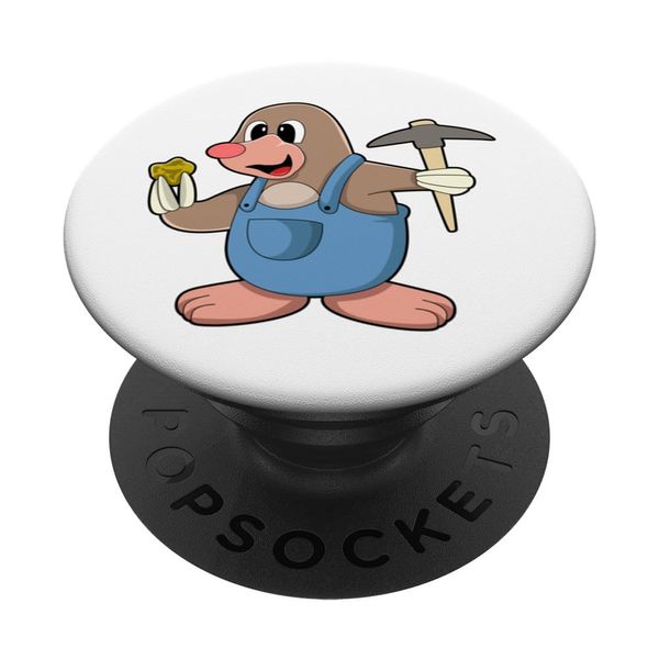 Mole Miner Pickaxe Mining PopSockets Swappable PopGrip