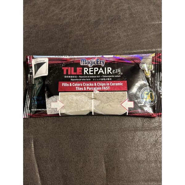 Tile REPAIRezy (Gray & White) Porcelain Tile Repair & Color Filler MagicEzy