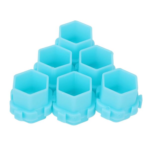 200pcs Color Tattoo Ink Cup Set, Beehive Shape Spliceable Ink Cups Pigment Holder Cups Permanent Makeup Pigment Cup Container Cap for Artist, Beginners, Tattoo Supplies and Equipment(Blue)