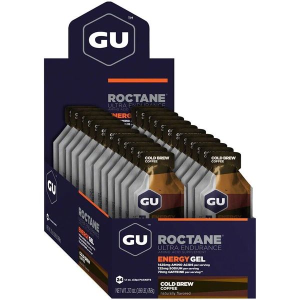 GU Roctane Ultra Endurance Energy Gel - Cold Brew Coffee (24 Count Box)