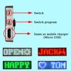 Scrolling Name Tag LED Moving Message Sign Business Card badgesProgramming Display Name Badges (White)
