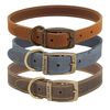 Ancol Timberwolf Bonded Thread Leather Blue Collar Pet Training Accessory 39-48 cm, Size 5