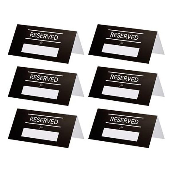 40 Pack Reserved Table Signs Double Sided Seating Name Cards Tables Tent Blan...