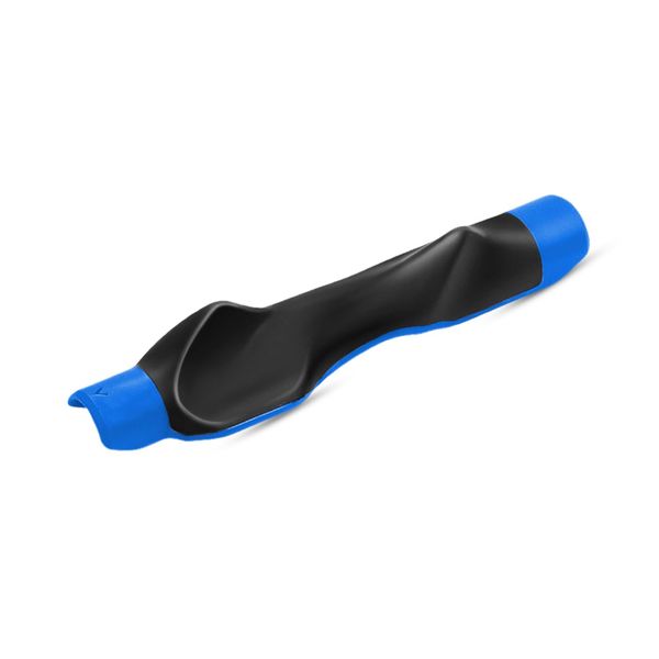 Clip-On Golf Grip Trainer, Golf Swing Training Aid for Improving Proper Hand Positioning (BLACK+DARK BLUE)