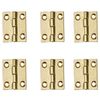 6Pcs Door Hinges,Heavy Duty Brass Folding Hinges for Gate,Window,Drawer 1inch Brass
