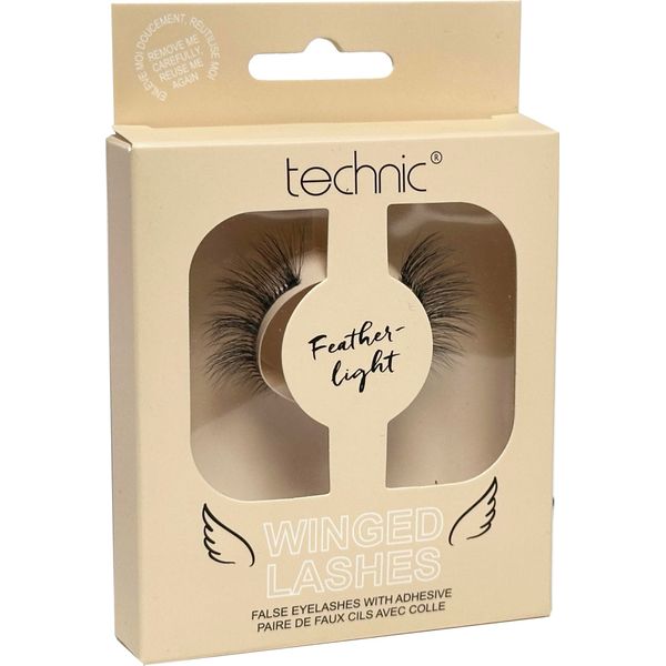 Technic Winged Lashes -Feathers Light False Lashes with Adhesive