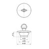Sanei Faucet W-type Rubber Stopper for Bath