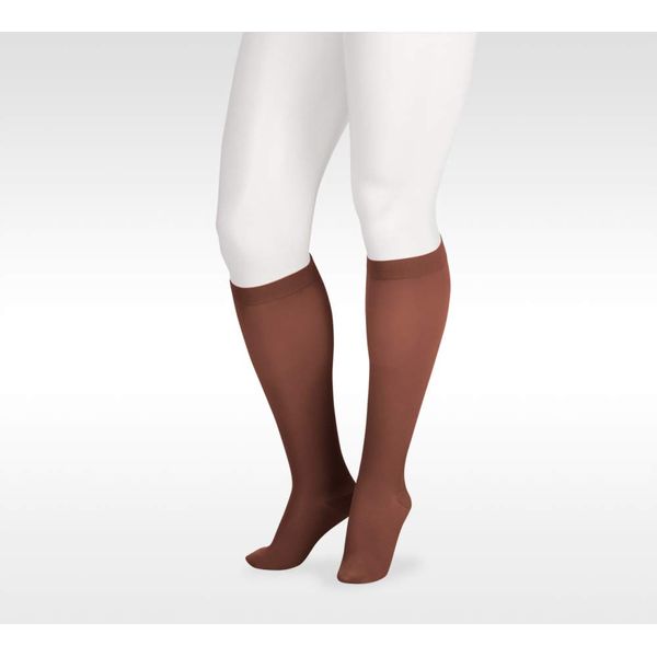 Juzo Soft 2001 20-30mmhg Compression Closed Toe Knee-High Stocking,Chocolate,3 (III)