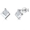 JOOLS by Jenny Brown ®Off Set Silver Square With CZ's