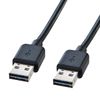Sanwa Supply Double-Sided USB Cable (A-A Type), KU-RAA3, blk