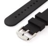 Archer Watch Straps - Soft Silicone Quick Release Watch Bands (Black, 24mm)