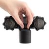 RV Tub and Shower Diverter Faucet Matte Black with Twin Knobs