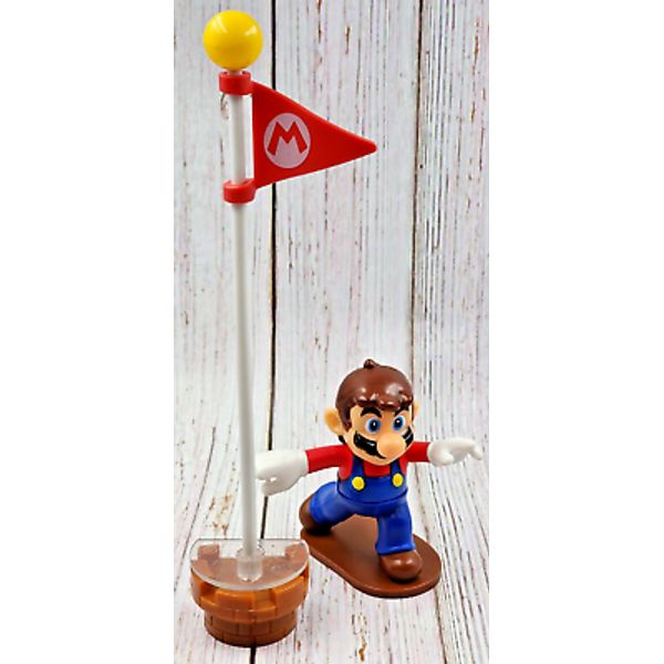 McDonald's Happy Meal Toy 2018 SUPER MARIO Figure & Flag Pole NINTENDO