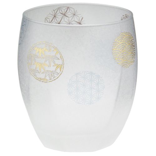 Aderia 6592 Japanese Circular Crest Beer Glass, 11.7 fl. oz. (345 ml), Premium Old Glass, Made in Japan