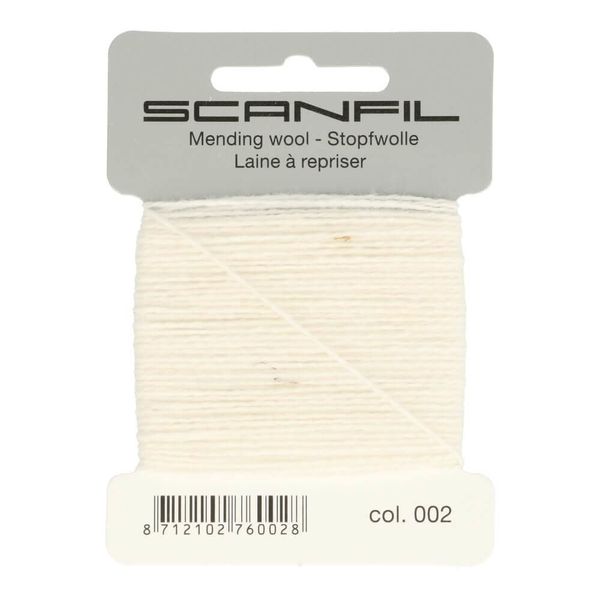 Scanfil 40020-002 Darning Thread, White, 15 m
