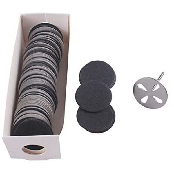 100pcs Sanding Paper Discs with Metal Nail Drill Bit,25mm Pedicure Sanding