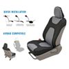 Waterproof Car Seat Covers Protectors Polyester Neoprene Front 2pc Black/Gray